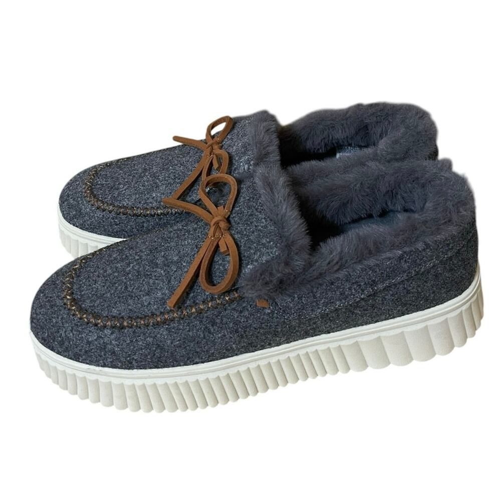 Skechers Women's Cozy Ojai Moccasin Slippers Dark Grey Size 11 NWOB - Picture 5 of 10